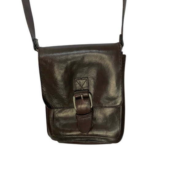 Vintage Aldo Small Brown Leather Crossbody Bag - Picture 4 of 11